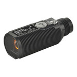 Czujnik fotoelektryczny, lufa gwintowana M18, plastikowy, czerwona dioda LED, przezwiatowy, jednostka emitująca, 20 m, NPN, światło-wł/ciemno-wł, złącze M12, E3FA-TN21-L