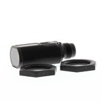 Czujnik fotoelektryczny, lufa gwintowana M18, plastikowy, czerwona dioda LED, przezwiatowy, jednostka emitująca, 20 m, PNP, światło-wł/ciemno-wł, złącze M12, E3FA-TP21-L