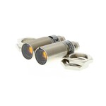 Czujnik fotoelektryczny, lufa gwintowana M18, metalowa, czerwona dioda LED, przezwiatowy, 20 m, NPN, światło-WŁ/ciemno-WŁ, złącze M12, E3FB-TN21