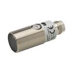 Czujnik fotoelektryczny, lufa gwintowana M18, metalowa, czerwona dioda LED, przezwiązkowy, jednostka odbiorcza, 20 m, PNP, światło-włącz/ciemno-włącz, złącze M12, E3FB-TP21-D