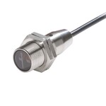 Czujnik fotoelektryczny, lufa śrubowana M18, stal nierdzewna, czerwona dioda LED, tłumienie tła, 100 mm, PNP, światło-wł/ciemno-wł, kabel 5 m, E3FC-LP11 5M