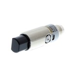 Czujnik fotoelektryczny, lufa gwintowana M18, typ promieniowy, metalowy, czerwona dioda LED, rozproszony, 100 mm, NPN, światło-wł/ciemno-wł, złączka M12, E3RB-DN21