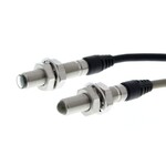 Czujnik fotoelektryczny, obudowa ze stali nierdzewnej M6, przezświetleniowy 1m, ciemne-ON, NPN, kabel 2m, E3T-CT12 2M