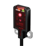 Czujnik fotoelektryczny, płaski, rozproszony 5-30 mm, ciemne-ON, NPN, kabel 2 m, wymaga śruby M3 i klamry, E3T-FD12M 2M