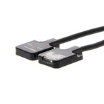 Czujnik fotoelektryczny, przezświetleniowy, miniatura, płaski kształt, dioda led podczerwieni, 500 mm, PNP, D-on, kabel 2 m, mocowanie M2, E3T-FT14F 2M
