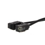 Czujnik fotoelektryczny, przezprądowy, 2m, dc, 3-przewodowy, npn, światło włączone, widok z boku, kabel 5m, mocowanie M2, E3T-ST31 5M