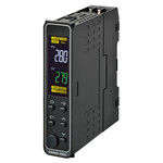 Regulator temperatury PRO, szyna DIN 22,5 mm, uniwersalne wejście, 1× wyjście impulsowe 12 V DC, bez AUX, RS-485, bez obudowy, 100-240 V AC, E5DC-QX0ASM-015