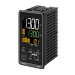 Regulator temperatury, PRO, 1/8 DIN (96x48 mm), programowalny, 4 AUX, 1×12V DC impuls/1×wyjście przekaźnikowe, 2×wejście zdarzeń, wykrywanie uszkodzenia SSR, RS-485, 24V AC/DC, E5EC-TQR4D5M-008