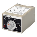 Termostat elektroniczny z ustawieniem analogowym, (45x35) mm, -30 do 20 °C, montaż gniazdowy, 1 wyjście przekaźnikowe, 100-240 V AC, E5L-A -30-20