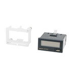 Licznik impulsów LCD 8-cyfrowy, 1/32 DIN (48x24 mm), zasilany własnym źródłem, wejście VDC, 30cps/1kcps, obudowa czarna