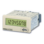 Licznik impulsów LCD 8-cyfrowy, 1/32 DIN (48x24 mm), zasilany własnym źródłem, wejście VDC, 30cps/1kcps, obudowa szara