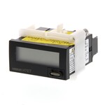 Licznik czasu 1/32 DIN (48x24 mm), LCD 7-cyfrowy, zasilanie własne, zakres 999h59m59s / 9999h59.9m, wejście bez napięcia, obudowa czarna