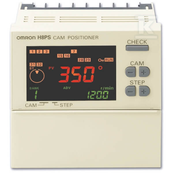 Pozycjoner obrotowy, 1/4DIN (96×96 mm) - H8PS-16BP