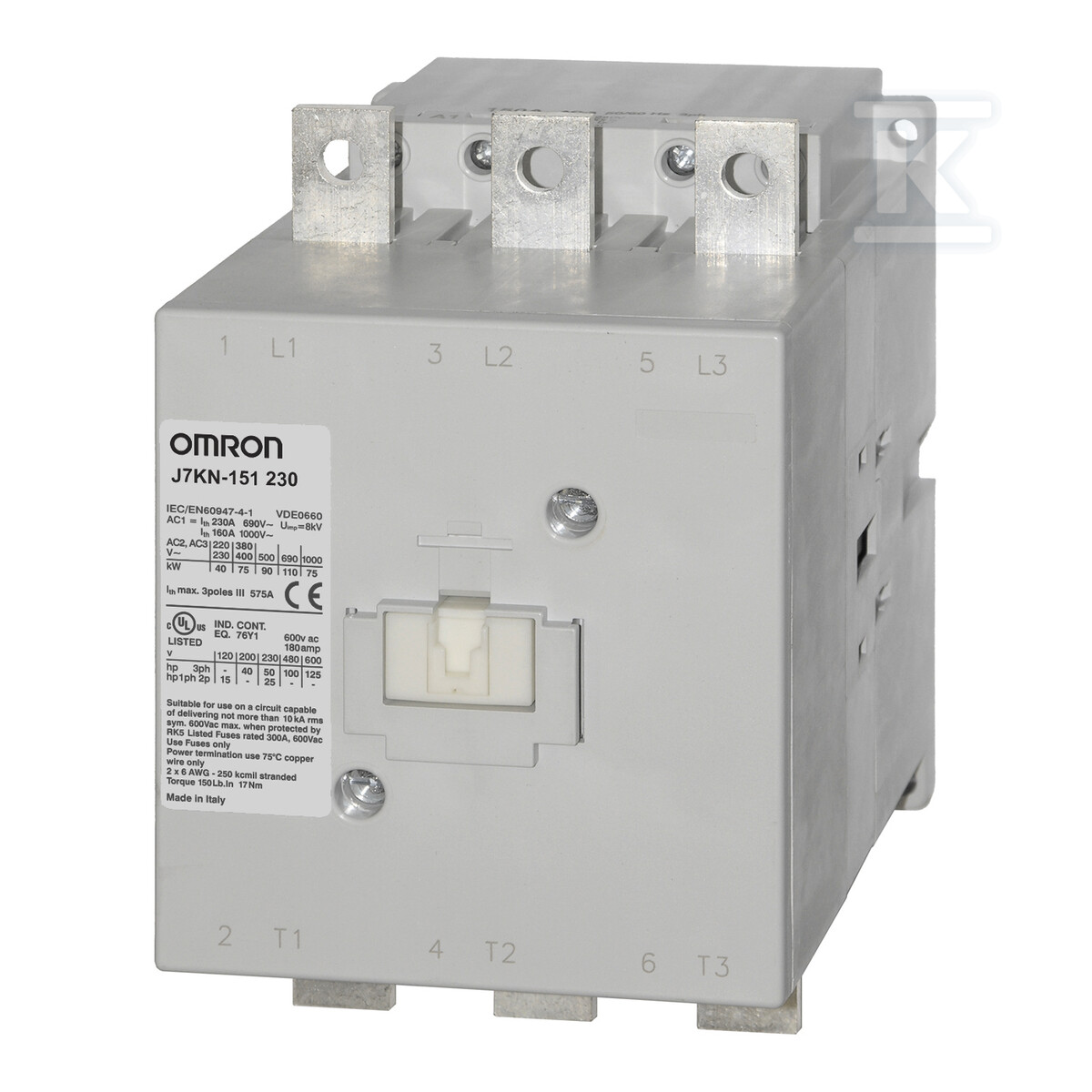 Stycznik 3-biegunowy 150 A/75 kW AC3 - J7KN-151 230