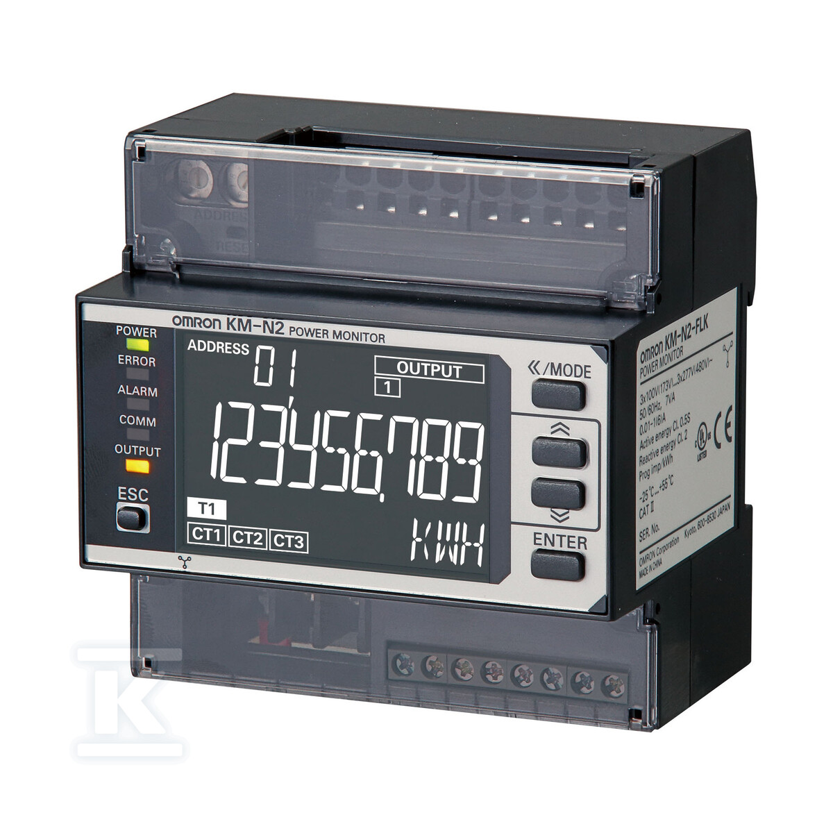 Monitor mocy wieloobwodowy, kompaktowy, - KM-N2-FLK