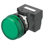 Wskaźnik M22N,plastikowy,grawerowany,zielony,24 V,zacisk push-in