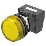 Wskaźnik M22N,plastikowy,grawerowany,żółty,24 V,zacisk push-in