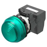 Wskaźnik M22N,półkolisty,plastikowy,zielony,24 V,zacisk push-in