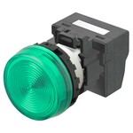 Wskaźnik M22N,płaski,plastikowy,zielony,24 V,zacisk push-in