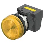 Wskaźnik M22N,płaski,plastikowy,żółty,220/230/240 V AC,zacisk push-in