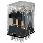 Przekaźnik wtykowy, 11-pin, 3PDT, 5 A, wskaźniki mechaniczne i LED, funkcja etykietowania, 48V DC, MY3N 48VDC
