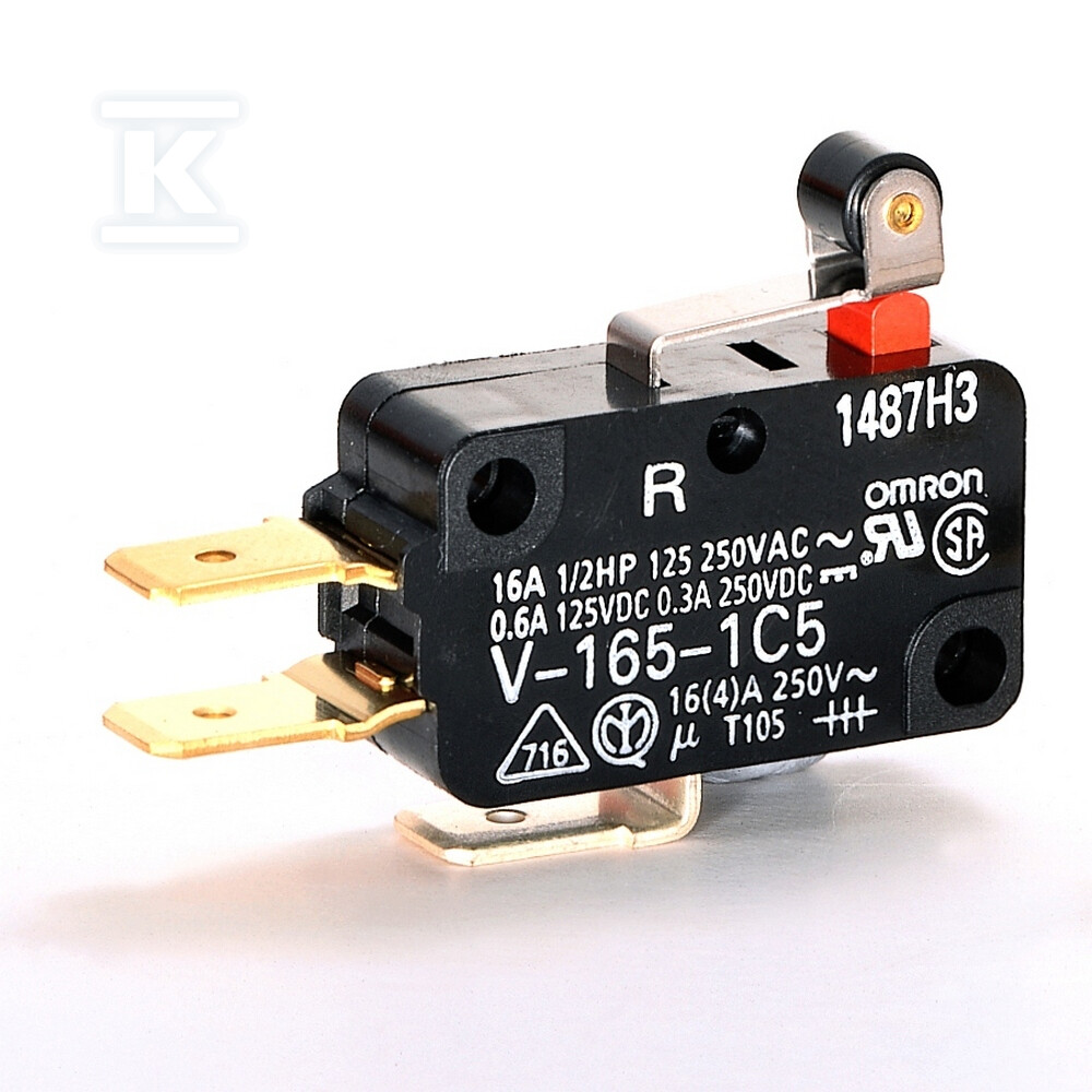 Mikroprzełącznik podstawowy z krótką - V-165-1A6