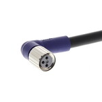 Kabel czujnika, gniazdo prostokątne M8 (żeńskie), 3-polowe, kabel PVC standardowy, IP67, 2 m, XS3F-LM8PVC3A2M