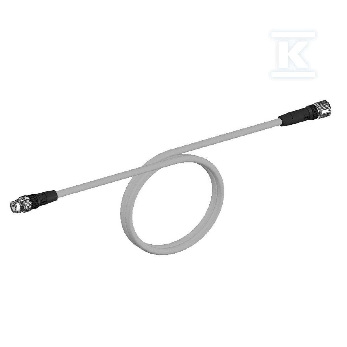 Przedłużenie Ethernet Cat.5, PVC, wtyk - XS5W-T421-EM1-K