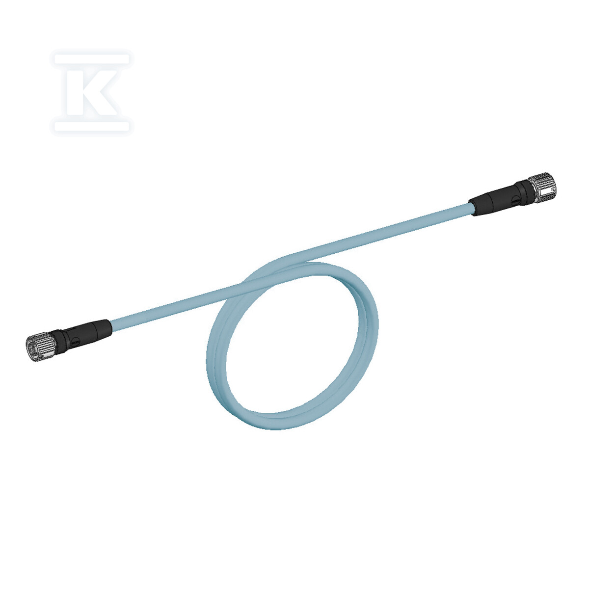 Kabel Ethernet Cat.5 PVC, wtyk M12 - XS5W-T421-DM3-K