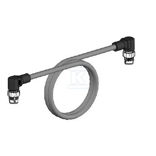 Kabel Ethernet Cat.5 PVC, wtyk M12 - XS5W-T422-BM2-K