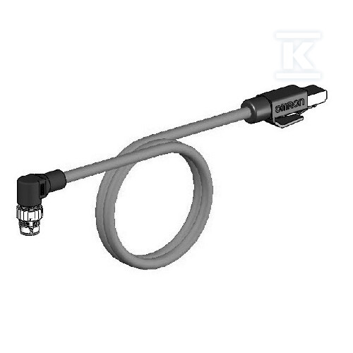 Kabel Ethernet Cat.5 PVC, wtyk M12 - XS5W-T422-AMC-K