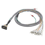 Kabel połączeniowy I/O ze złączem ekranowanym MIL20 i widełkami, 1 m