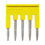 Mostek krótki do zacisków 1 mm2 Push-in Plus, 5-polowy, żółty, XW5S-P1.5-5YL
