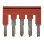 Mostek krótki do zacisków Push-in Plus, 5-polowy, 4 mm2, czerwony, XW5S-P4.0-5RD