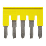 Mostek krótki do zacisków 4 mm2 Push-in Plus, 5-polowy, żółty, XW5S-P4.0-5YL