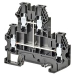 Złączka wielopoziomowa śrubowa 4 mm2, montaż TS 35, 2 poziomy, szerokość 6 mm, czarna
