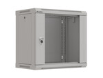 Szafa instalacyjna RACK wisząca 19" 9U 540x350 szara drzwi przeszklone (Flat Pack) LANBERG