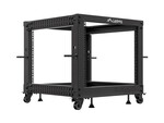 Stojak open RACK 19" 9U 600x600-1100 regulowany czarny LANBERG