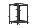 Stojak open RACK 19" 15U 600x600-1100 regulowany czarny LANBERG