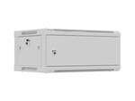 Szafa instalacyjna RACK wisząca 19" 4U 600x450 szara drzwi metalowe (Flat Pack) LANBERG