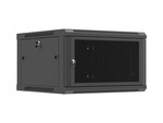 Armário de instalação RACK suspenso 19" 6U 600x600 preto portas perfuradas (Flat Pack) LANBERG