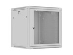 Szafa instalacyjna RACK wisząca 19" 12U 600x600 szara drzwi perforowane (Flat Pack) LANBERG