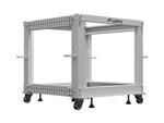 Stojak open RACK 19" 9U 600x600-1100 regulowany szary LANBERG