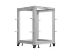 Stojak open RACK 19" 15U 600x600-1100 regulowany szary LANBERG