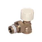 Zawór termostatyczny kątowy DN15 Z/NW GZ 1/2" × GW 1/2" (M30×1,5), krótki