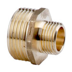 Nypel redukcyjny mosiężny  1 1/2" x 1/2", żółty