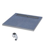 Brodzik podpłytkowy Stabilsound Plus® Base (S4) 80x80x5/12,5 cm, kwadratowy z maskownicą Circle