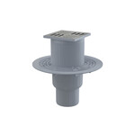 Kratka ściekowa 105×105/50/75 mm odpływ pionowy, kratka nierdzewna, syfon mokry APV201
