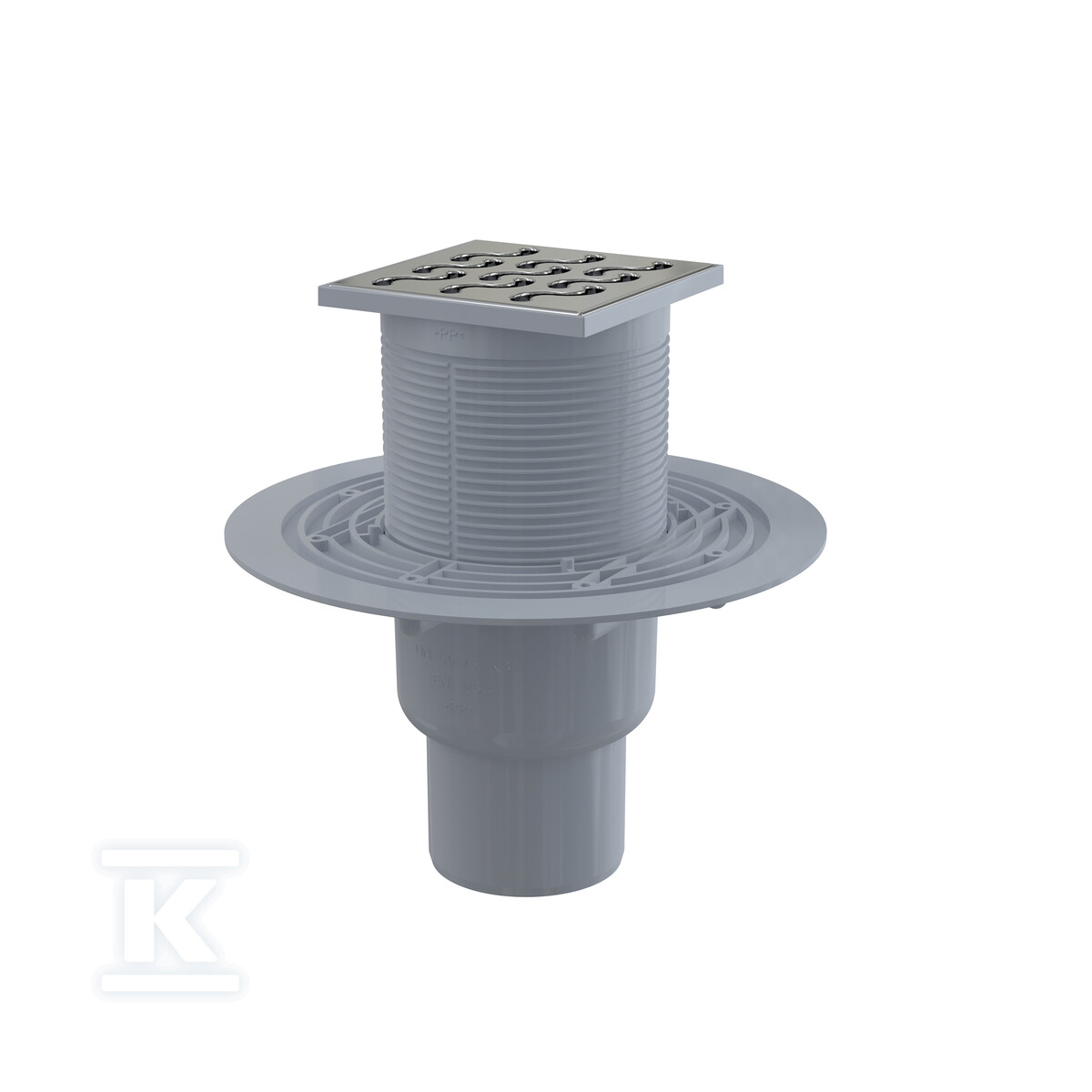 Kratka ściekowa 105×105/50/75 mm odpływ - APV202