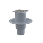 Kratka ściekowa 105×105/50/75 mm odpływ pionowy, kratka nierdzewna, syfon mokry APV202